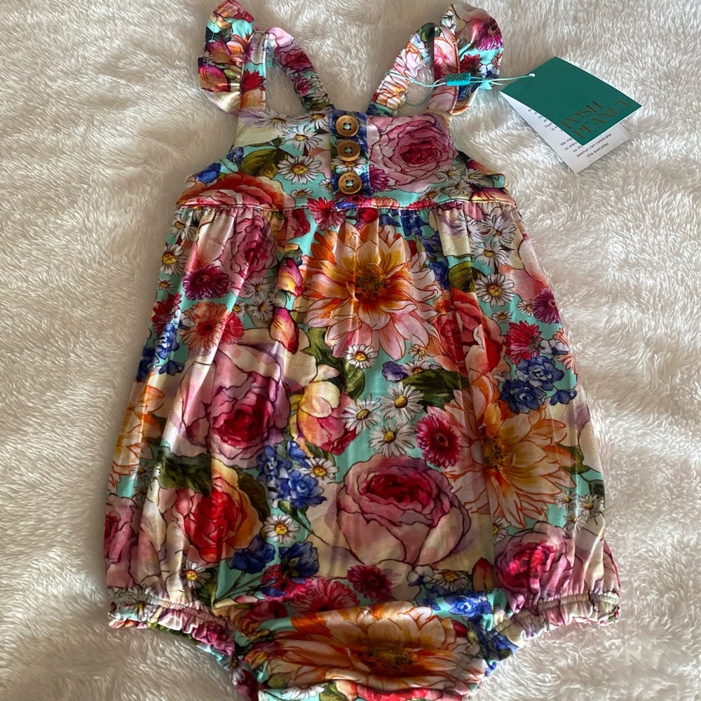 Posh Peanut Shirley Bubble Romper NWT